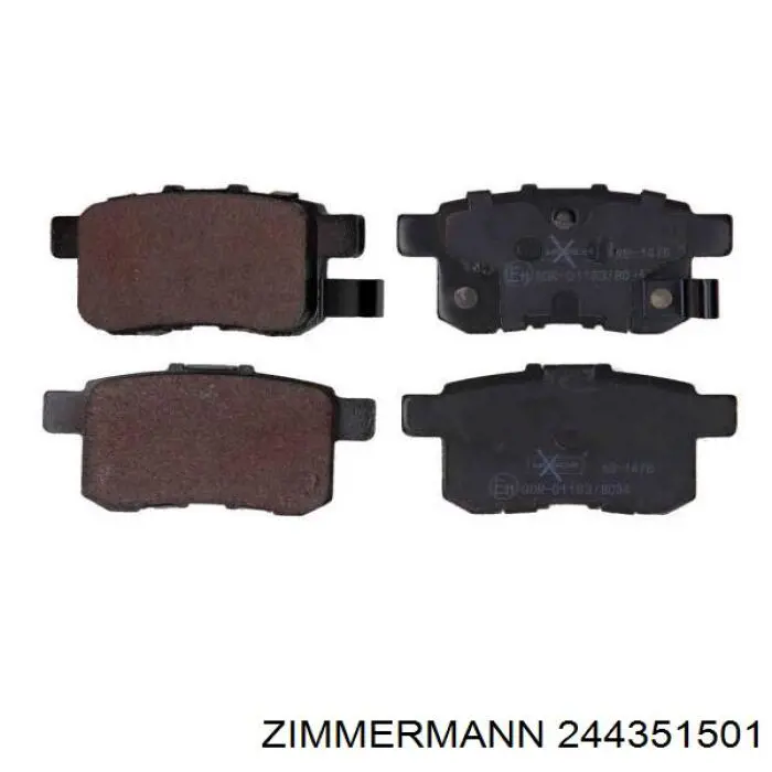 244351501 Zimmermann pastillas de freno traseras