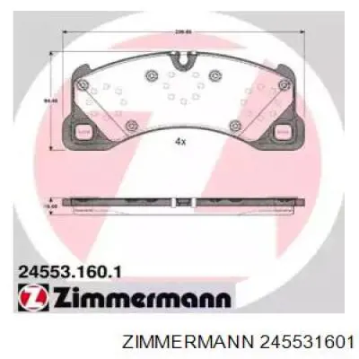 Pastillas freno delanteras Zimmermann 245531601 precio, desde 70,20 EUR