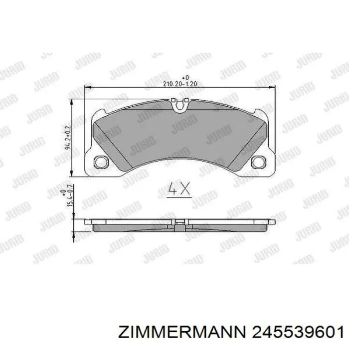Comprar 245539601 Zimmermann Pastillas delanteras de freno