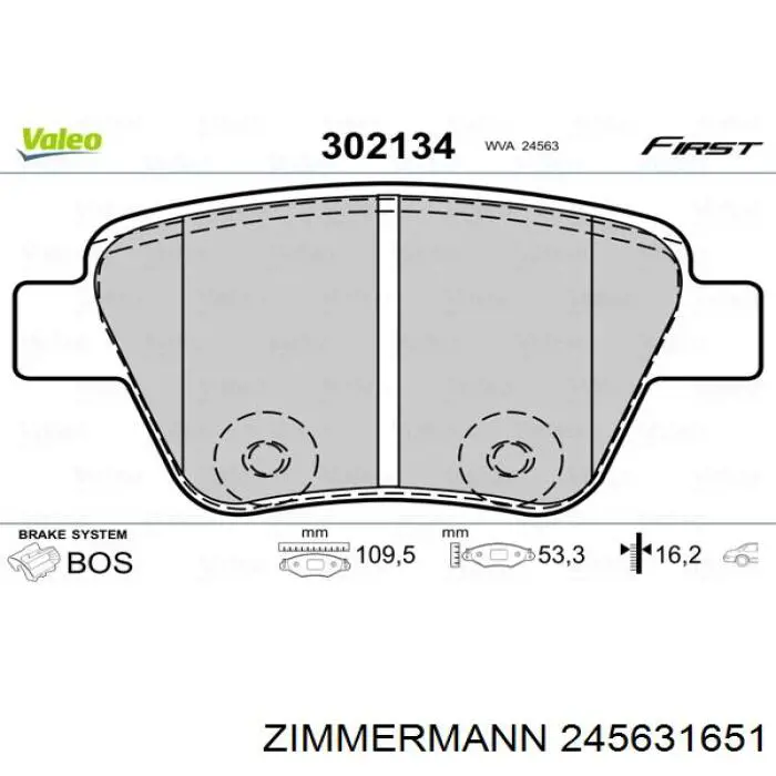 Pastillas de freno traseras Volkswagen Jetta 6 162, 163, AV3, AV2, AY2, AY3