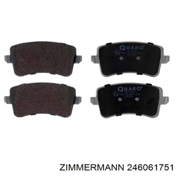 Pastillas de freno traseras 246061751 Zimmermann