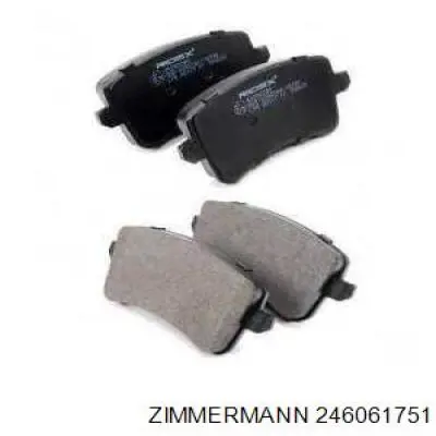 Pastillas traseras de freno Zimmermann 246061751 precio, desde 41,49 EUR