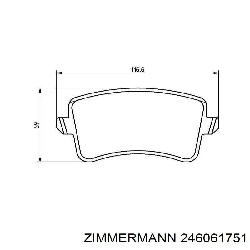 Pastillas traseras Zimmermann 246061751