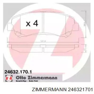 Pastillas de freno 246321701 Zimmermann