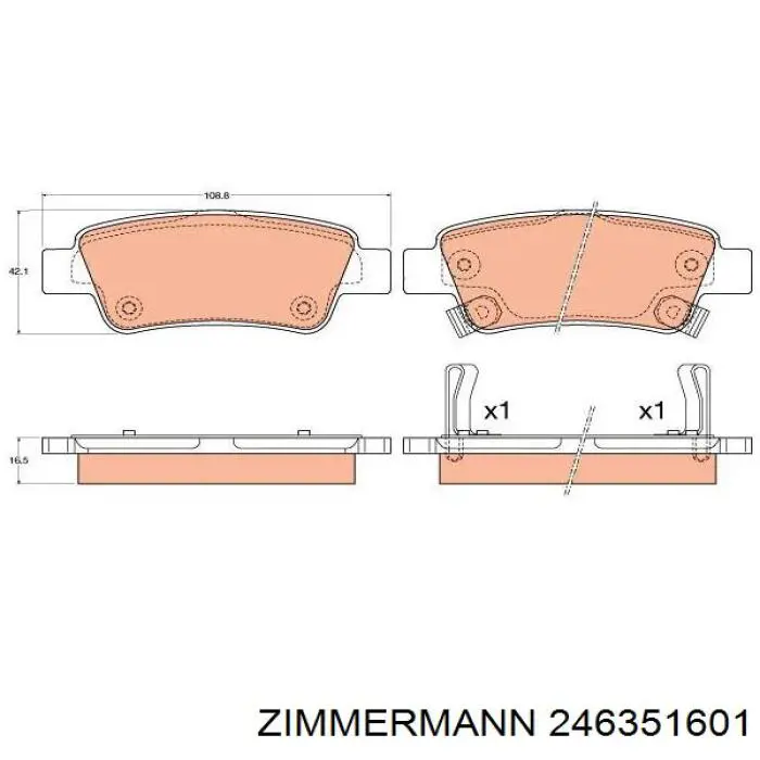 24635.160.1 Zimmermann pastillas de freno traseras