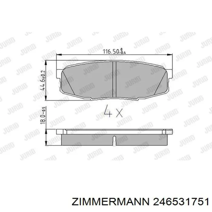 Comprar 246531751 Zimmermann Pastillas de freno traseras