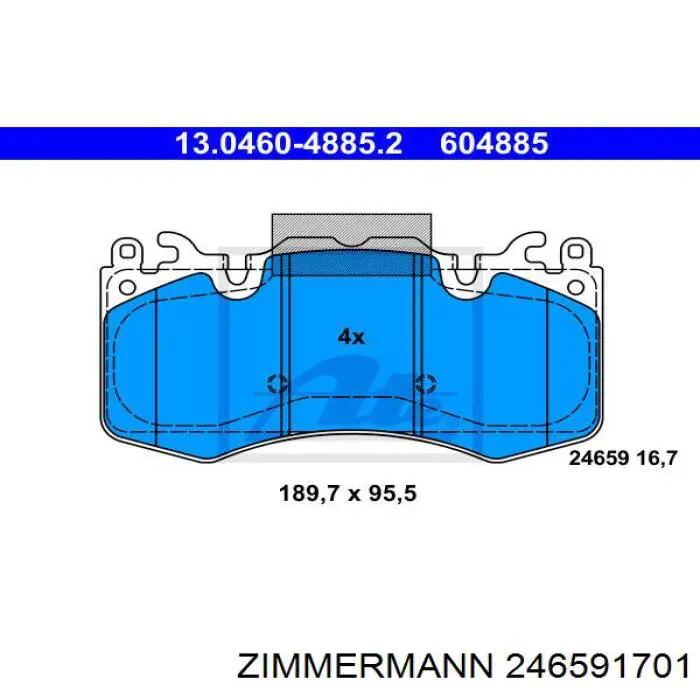 24659.170.1 Zimmermann pastillas de freno delanteras