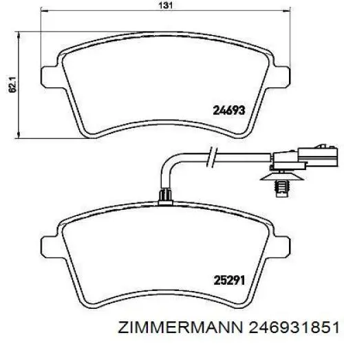 Pastillas de freno 246931851 Zimmermann