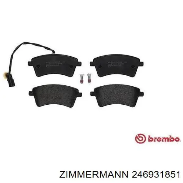 Pastillas de freno delanteras Zimmermann 246931851