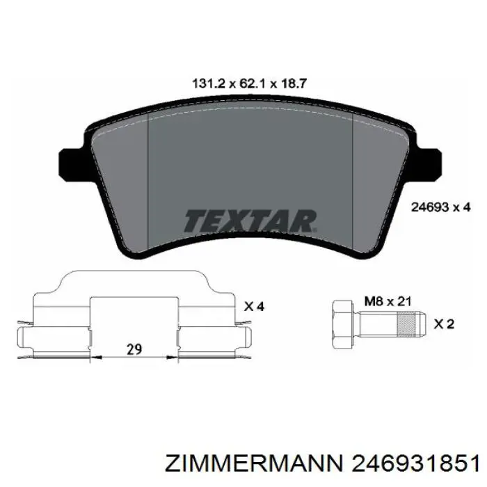 Pastillas freno delanteras Zimmermann 246931851 precio, desde 27,59 EUR