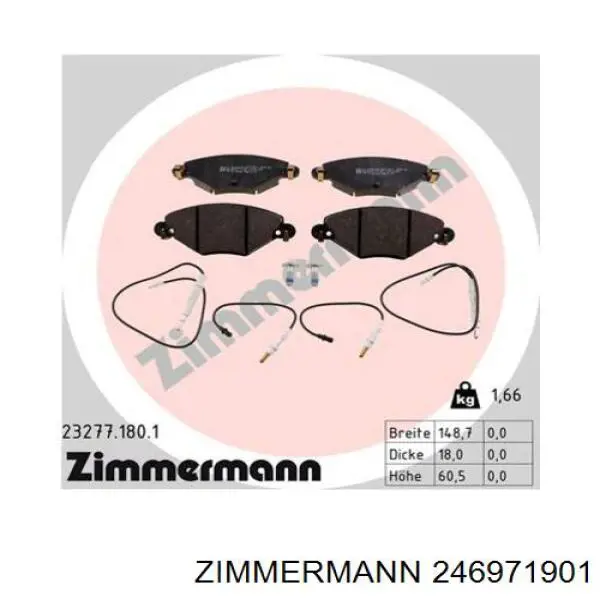 Pastillas de freno 246971901 Zimmermann