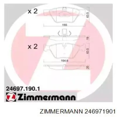 246971901 Zimmermann Pastillas delanteras