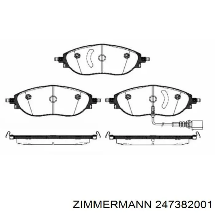 Pastillas freno delanteras Zimmermann 247382001 precio, desde 36,35 EUR