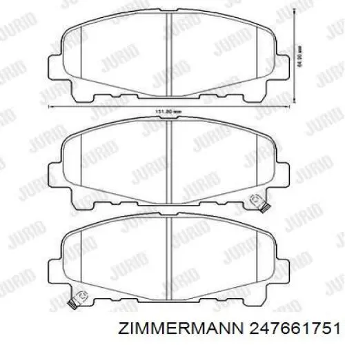Pastillas freno delanteras Zimmermann 247661751 precio, desde 37,41 EUR
