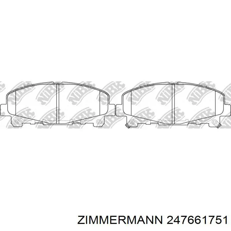 Comprar 247661751 Zimmermann Pastillas delanteras de freno