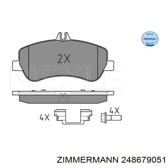 24867.905.1 Zimmermann pastillas de freno delanteras