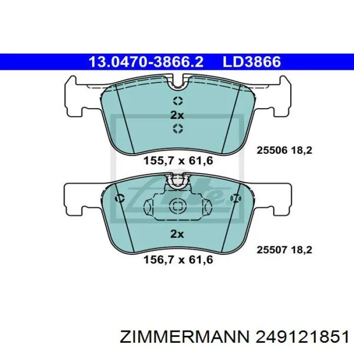 24912.185.1 Zimmermann pastillas de freno delanteras