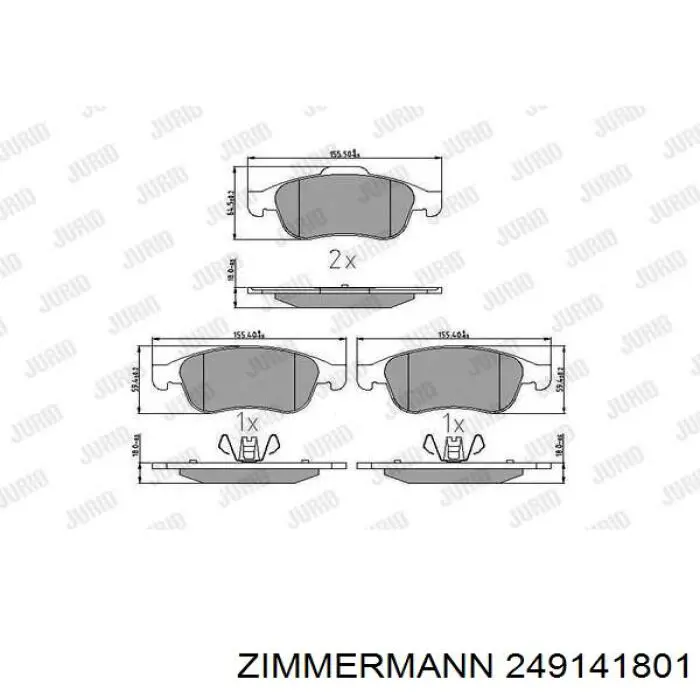 Pastillas freno delanteras Zimmermann 249141801 precio, desde 28,30 EUR