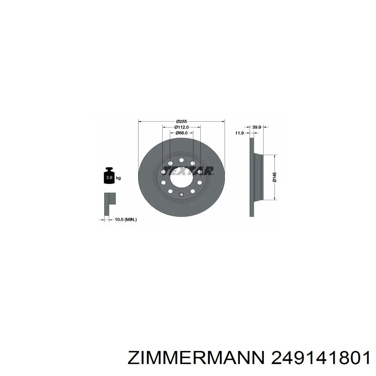 Comprar 249141801 Zimmermann Pastillas delanteras de freno