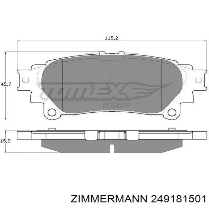 24918.150.1 Zimmermann pastillas de freno traseras