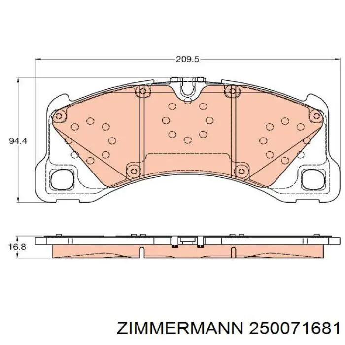 250071681 Zimmermann pastillas de freno delanteras