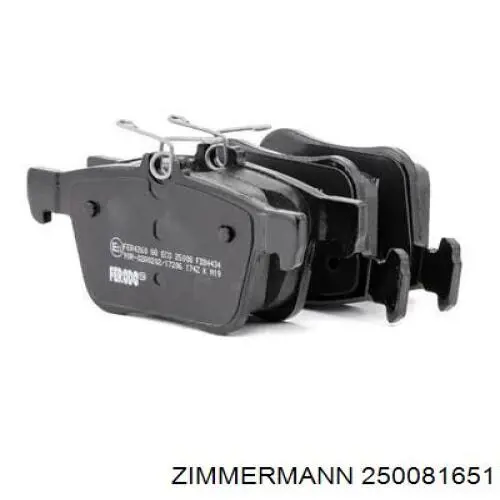 250081651 Zimmermann Pastillas freno traseras