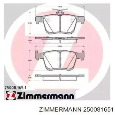 Pastillas traseras de freno Zimmermann 250081651 precio, desde 24,84 EUR