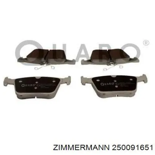 250091651 Zimmermann Pastillas freno traseras