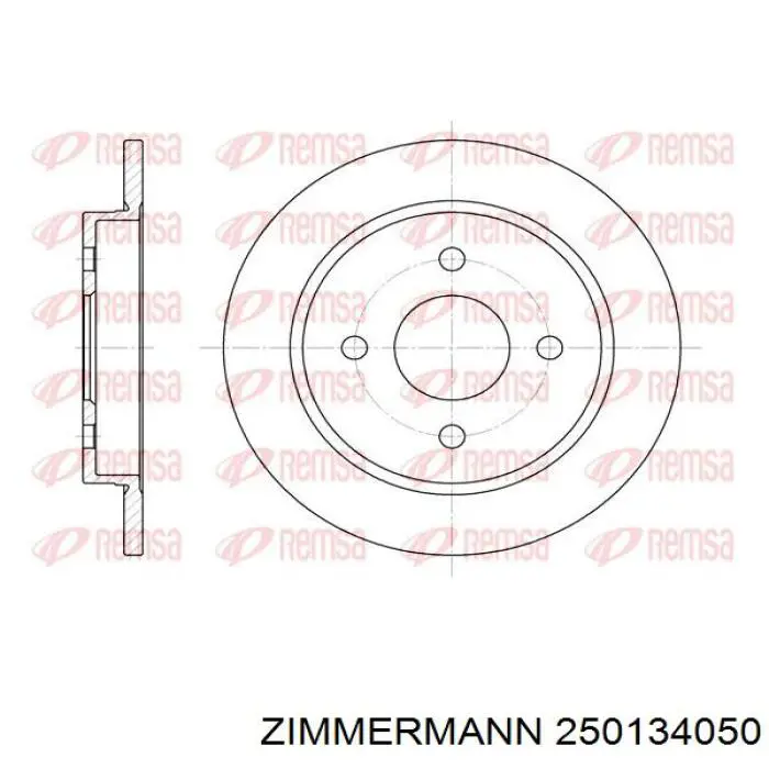 Disco de freno trasero Ford Sierra 1 GBC