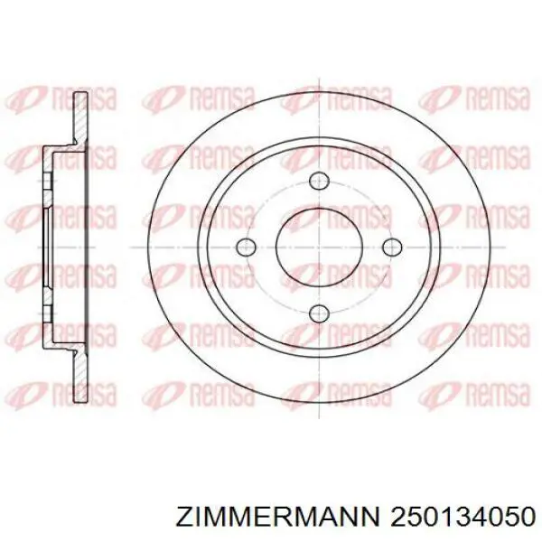 Disco de freno trasero Ford Sierra 1 GBC