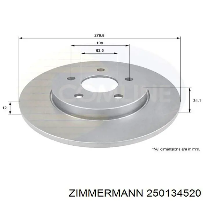 Disco de freno trasero Jaguar X-type CF1