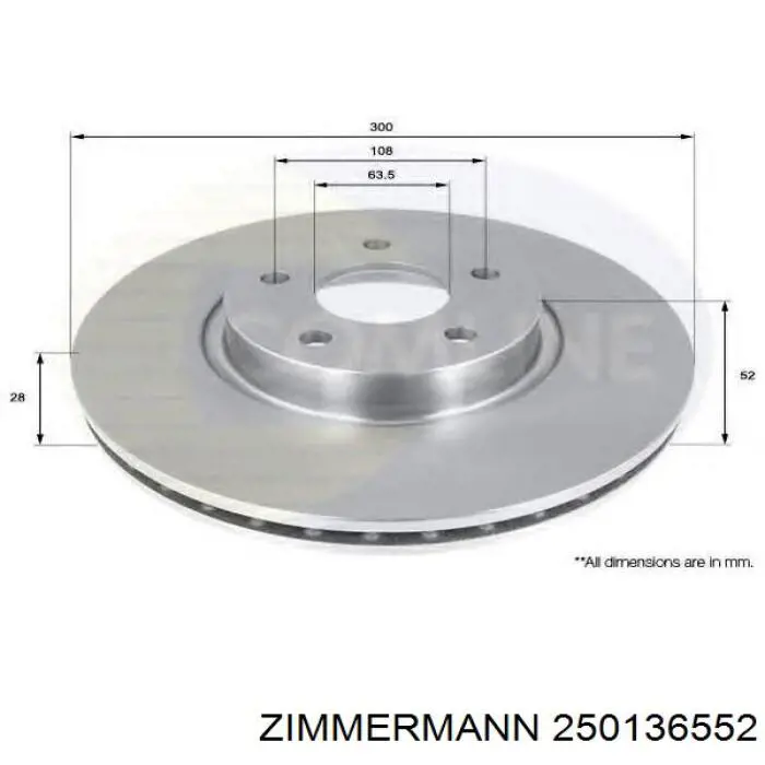 Comprar 250136552 Zimmermann Freno de disco delantero