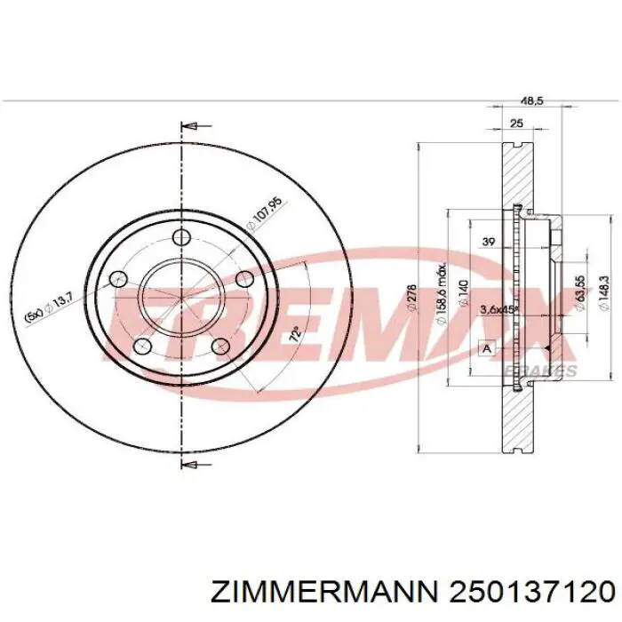 Frenos delanteros Zimmermann 250137120 precio, desde 34,19 EUR