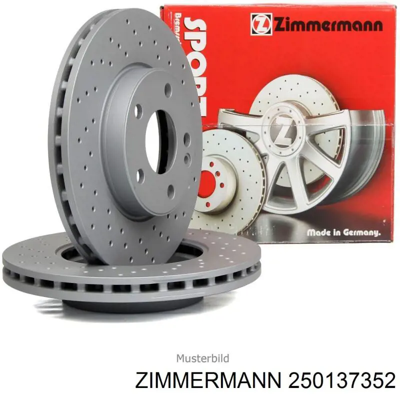 250137352 Zimmermann disco de freno delantero