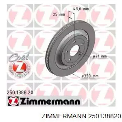 Disco de freno trasero 09E98911 Brembo