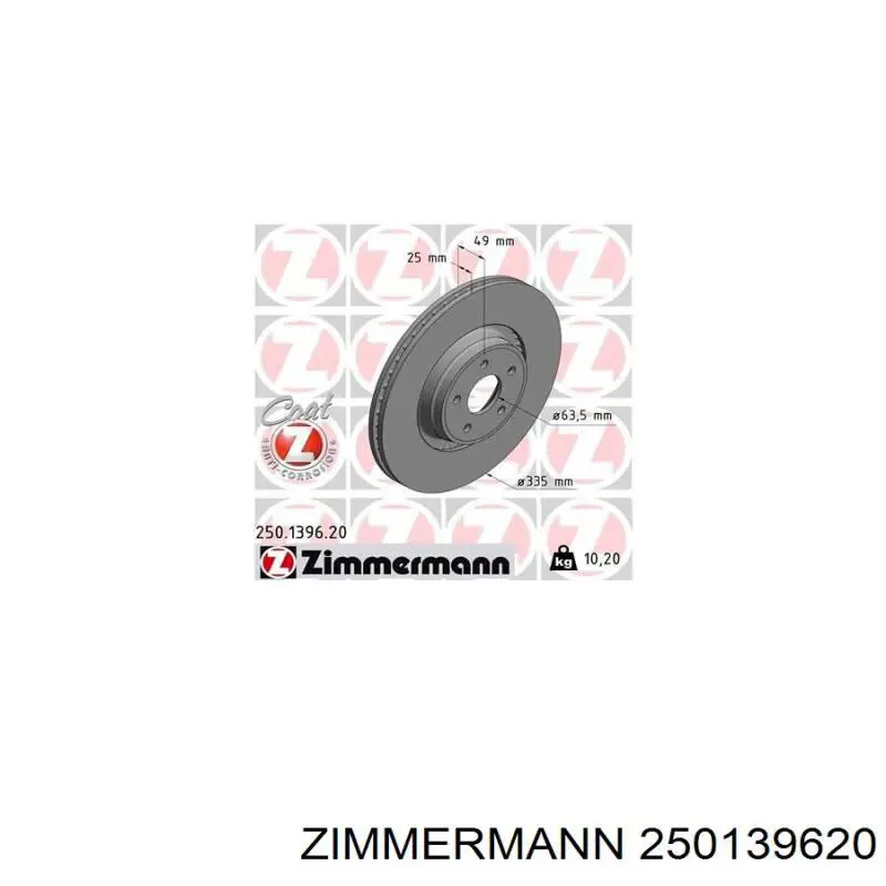 Comprar 250139620 Zimmermann Freno de disco delantero
