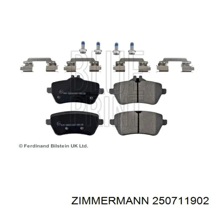 25071.190.2 Zimmermann pastillas de freno traseras