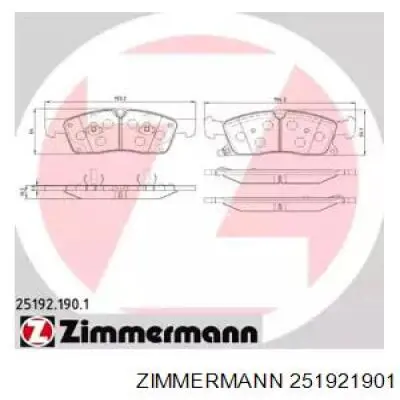 Pastillas de freno 251921901 Zimmermann