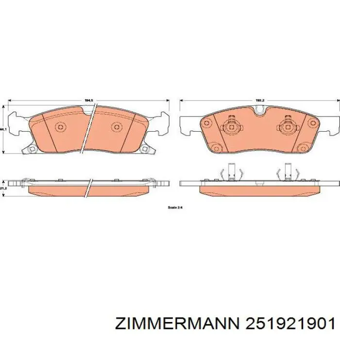 Pastillas freno delanteras Zimmermann 251921901 precio, desde 51,00 EUR