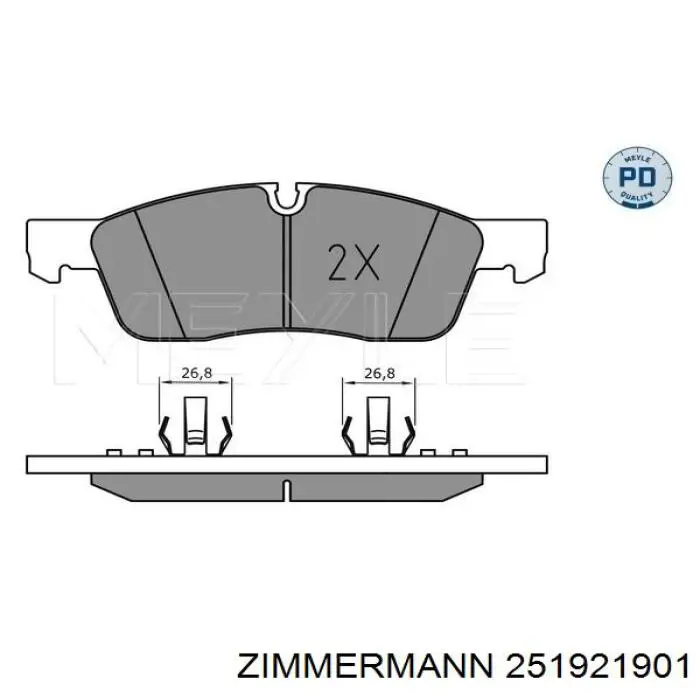 Comprar 251921901 Zimmermann Pastillas delanteras de freno