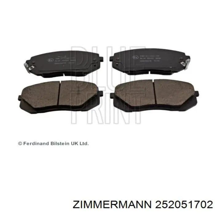 Comprar 252051702 Zimmermann Pastillas delanteras de freno