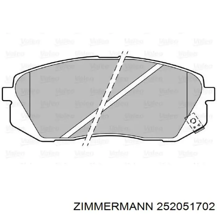 Pastillas de freno 252051702 Zimmermann