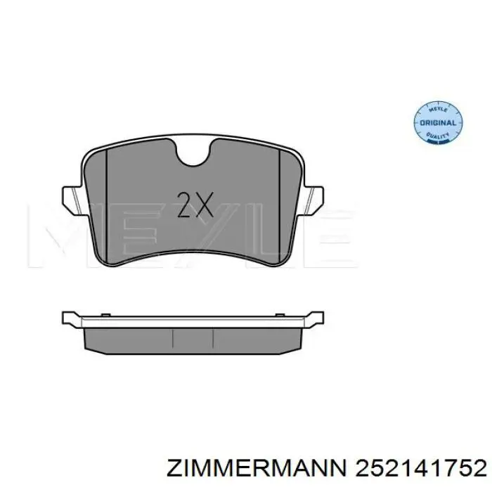 Comprar 252141752 Zimmermann Pastillas de freno traseras