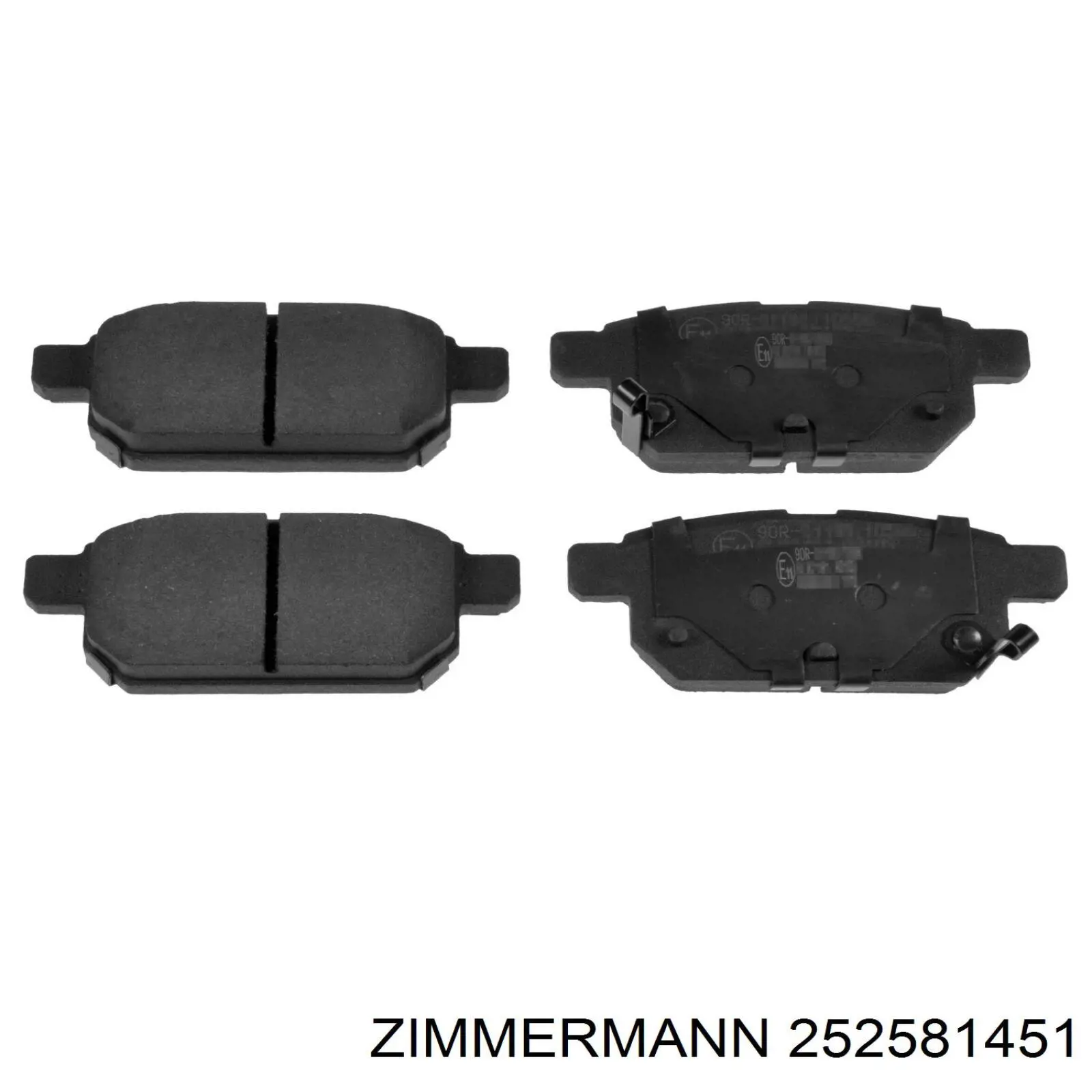 252581451 Zimmermann pastillas de freno traseras