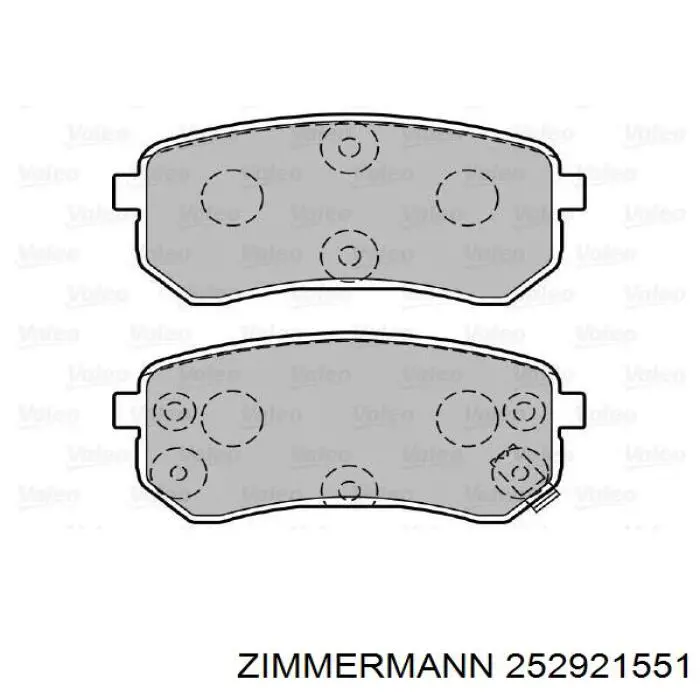 Pastillas de freno traseras 252921551 Zimmermann