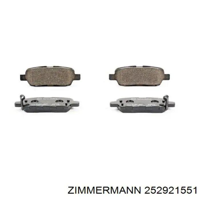 Pastillas traseras Zimmermann 252921551