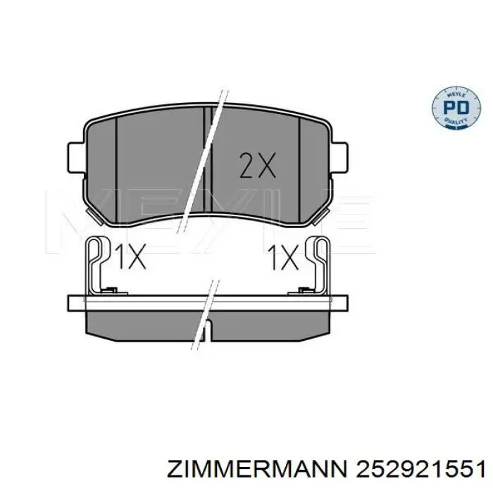 Comprar 252921551 Zimmermann Pastillas de freno traseras