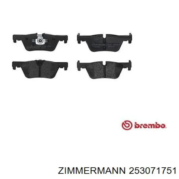Pastillas de freno traseras 253071751 Zimmermann