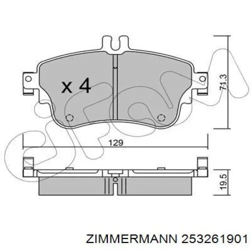25326.190.1 Zimmermann pastillas de freno delanteras