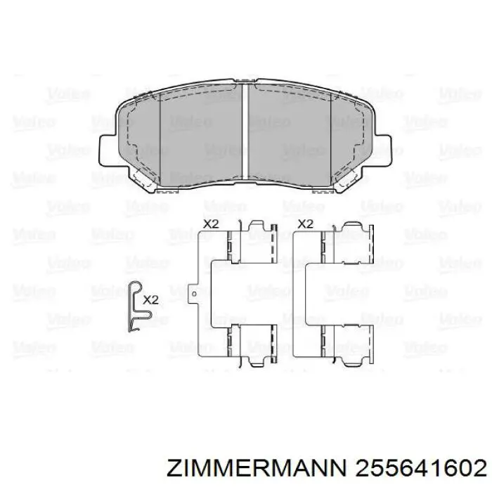 Pastillas de freno 255641602 Zimmermann